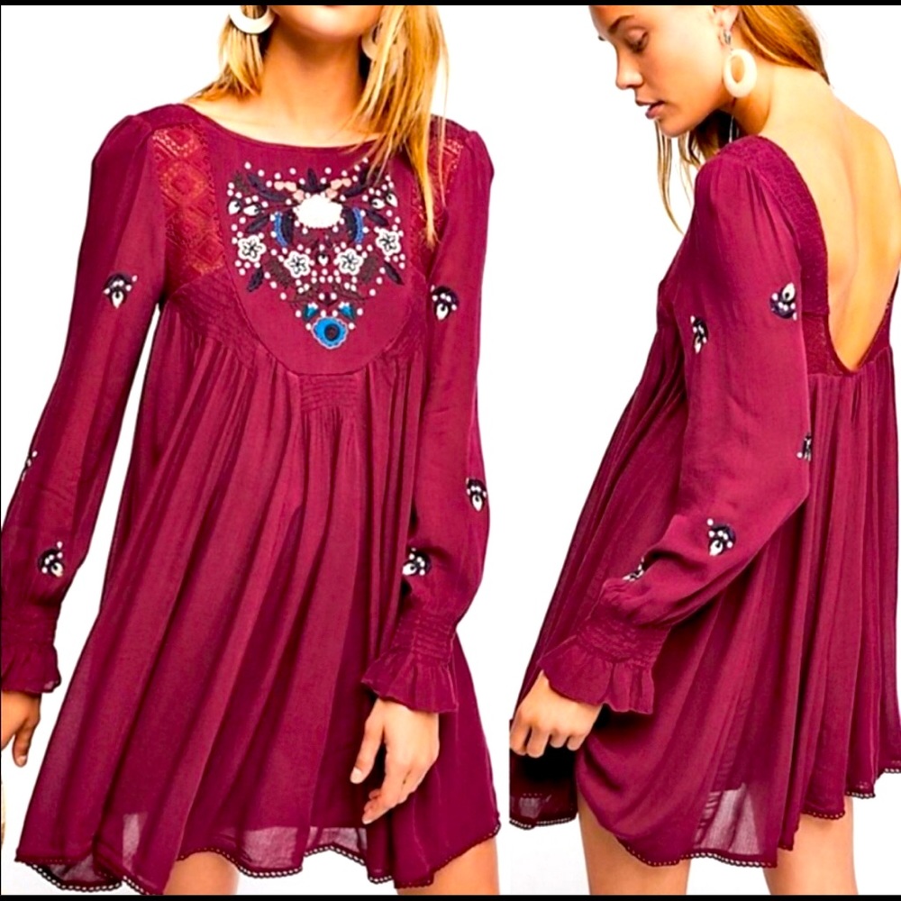 Free People Plum Boho Dress.